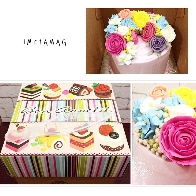Ready to be shipped ??????  #Gift #FlowerButtercream #Cake #DianaCahya