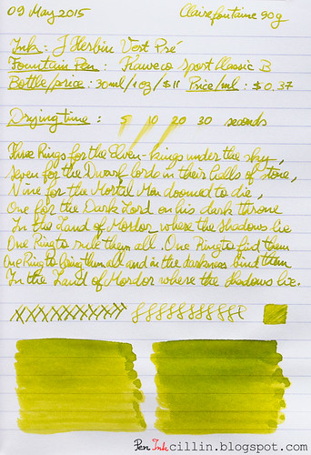 J Herbin Vert Pre on Clairefontaine