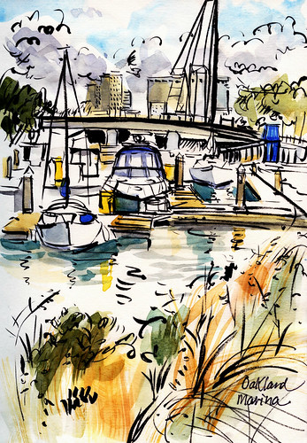 Bay Area sketches: Oakland marina