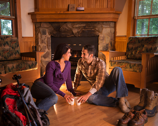 Let sparks fly when you are together in a Virginia State Parks cabin (Occoneechee State Park Photo credit: Robert Harris, Mecklenburg County Tourism) Virginia