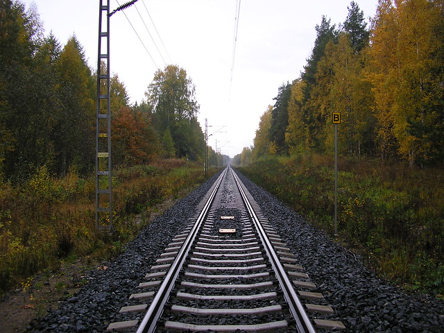Train tracks in Finland