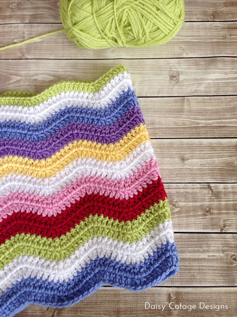 Rainbow ripple blanket