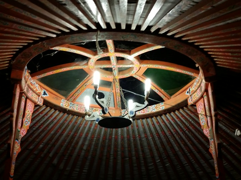 interior roof of yurt
