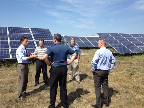 Administrator Sam Rikkers discussing the Central City Solar Garden Project