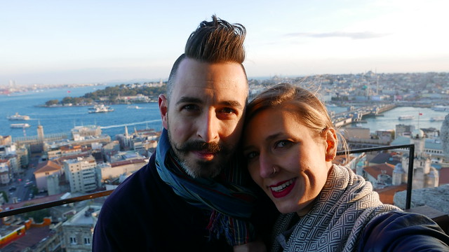 At the top of Galata Tower with that one guy I sorta like. 