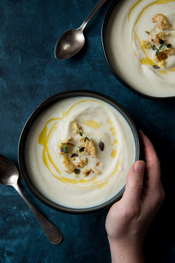 Roasted Cauliflower Soup (vegan and gluten-free) | Will Cook For Friends
