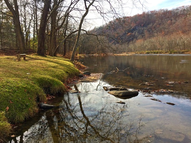The Foster Falls section of New River Trail State Park where you'll find the discovery center, rentals, and primitive campground along the New River in Virginia