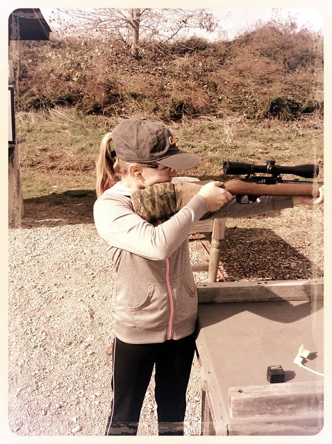 Olivia's first experience with a Rifle