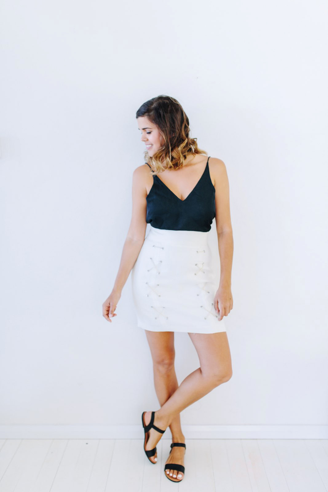 DIY Lace Up Skirt