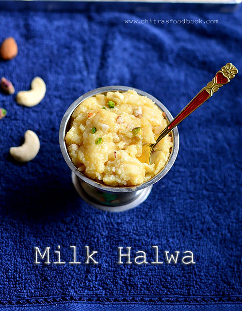 Instant milk halwa recipe