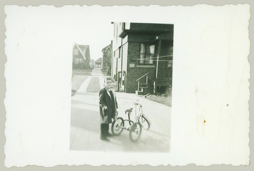 Boy and tricycle