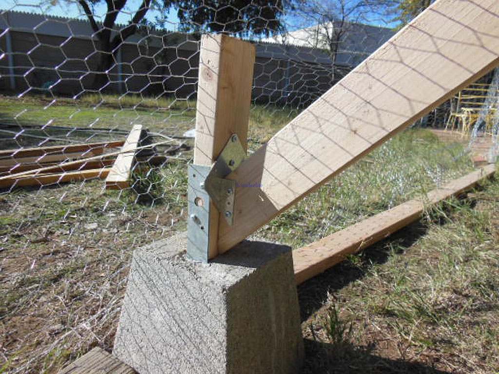 These concrete blocks with built in 2x4 brackets were Very… | Flickr
