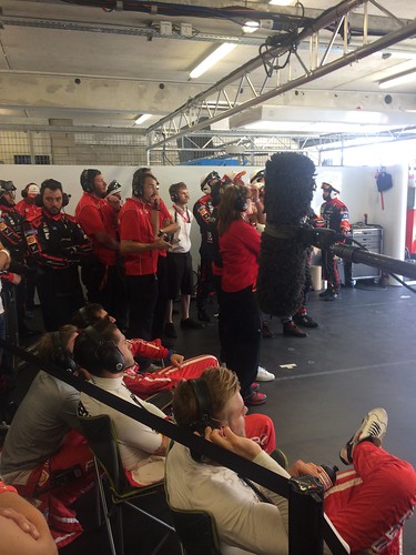 Watching the start of the 24 Hours of Le Mans from the Rebellion garage