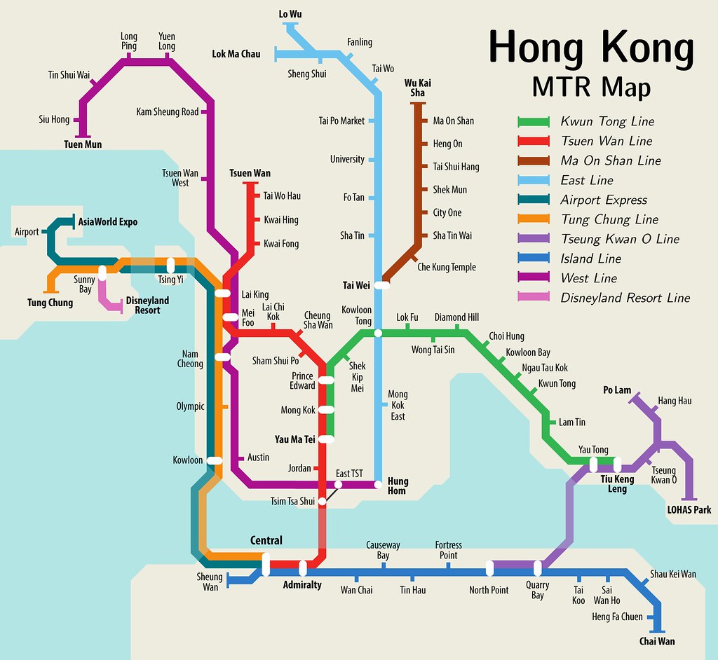 hong kong map mtr