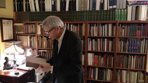 Len Augsburger visiting Homren numismatic library 2016-11-18