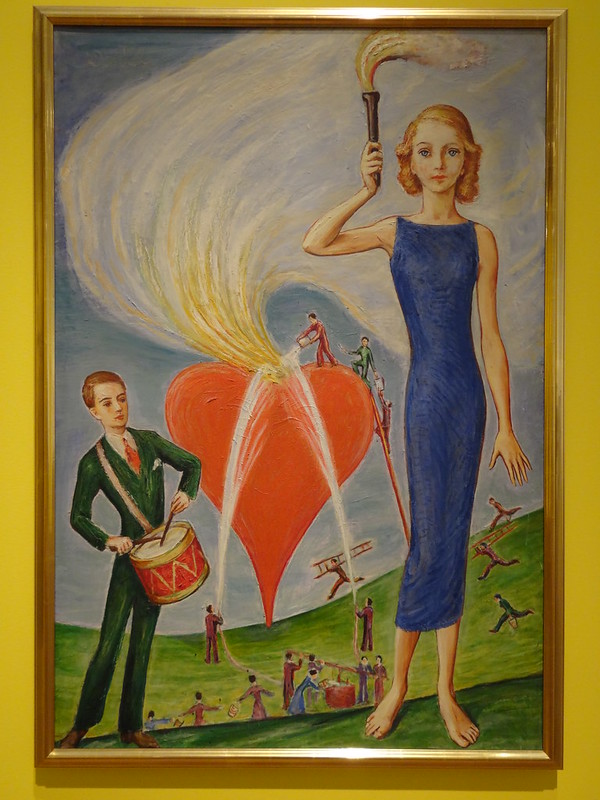 Flickan med facklan och det brinnande hjärtat (Nils Dardel) - Moderna Museet - Stockholm