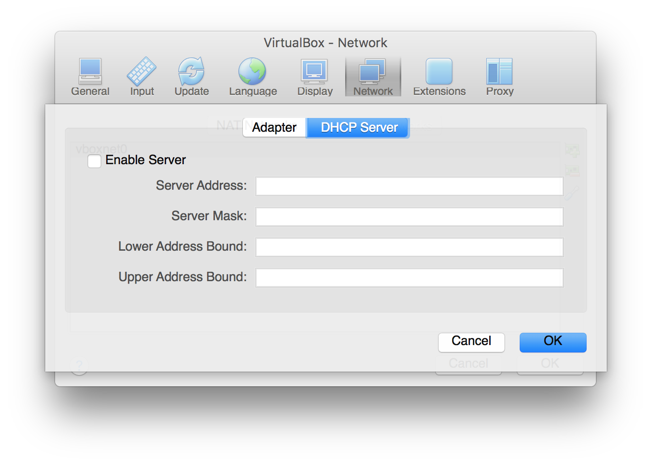 Virtual Box Host-only Network 세부 구성2