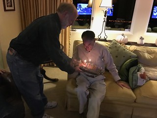 Celebrating Jim's birthday on Thanksgiving