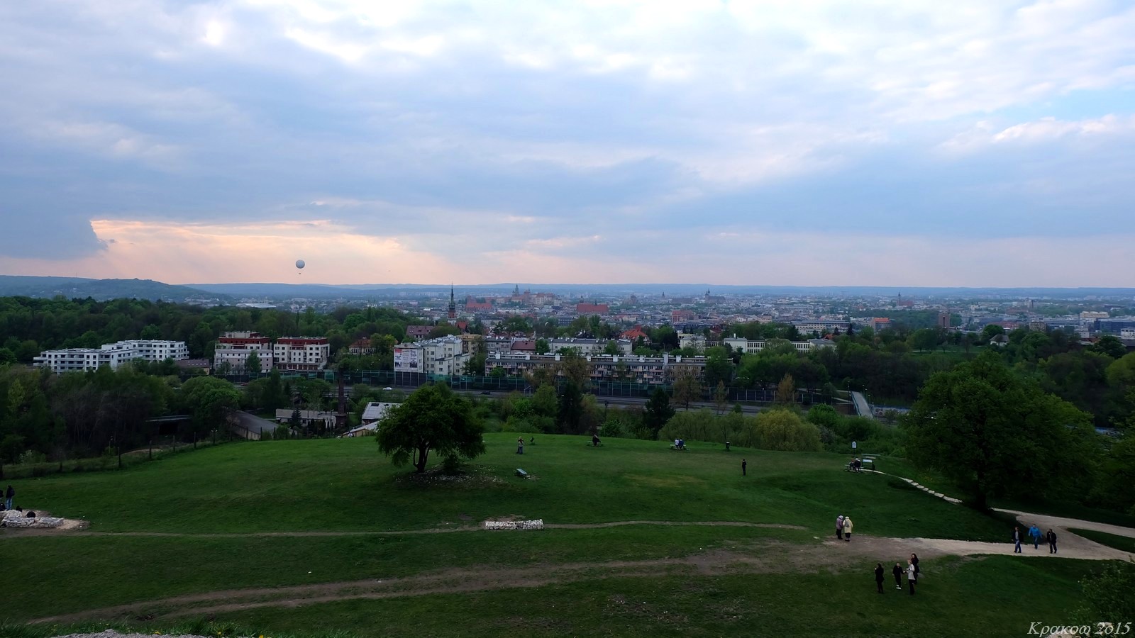 View from Kopiec Krakusa, Krakow, Poland