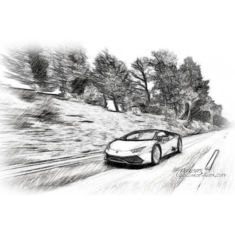 Lamborghini Huracan | Pencil Drawing | Lamborghini huracan ...