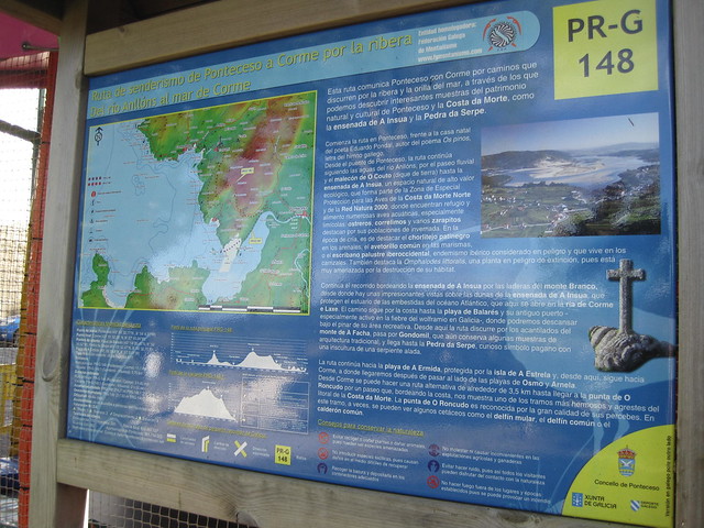 Panel Informativo PR-G 148 Camiño da ribeira: do río Anllóns ao mar de Corme