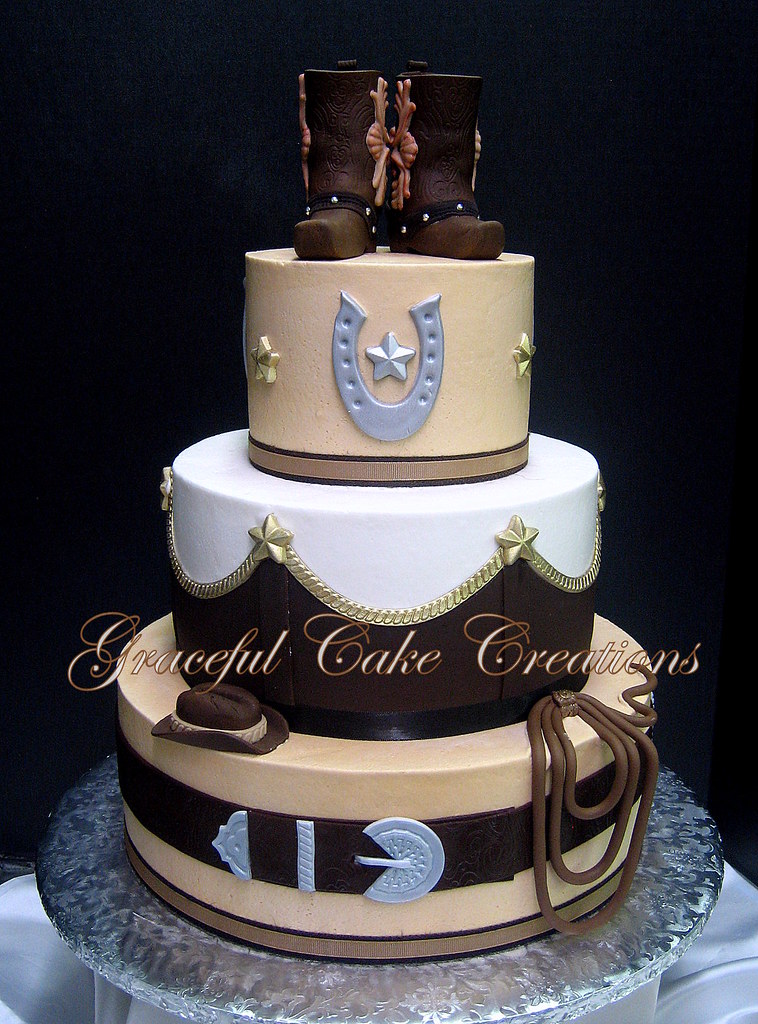 Western themed wedding cakes