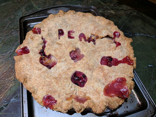 Vanilla Pear and Cranberry Pie