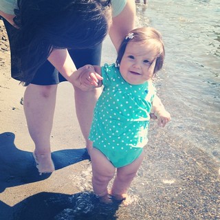 Nine months ago I could barely fathom taking two kids to the grocery store by myself. Today we went to the beach!