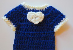 Crocheted I Heart Doll Dress