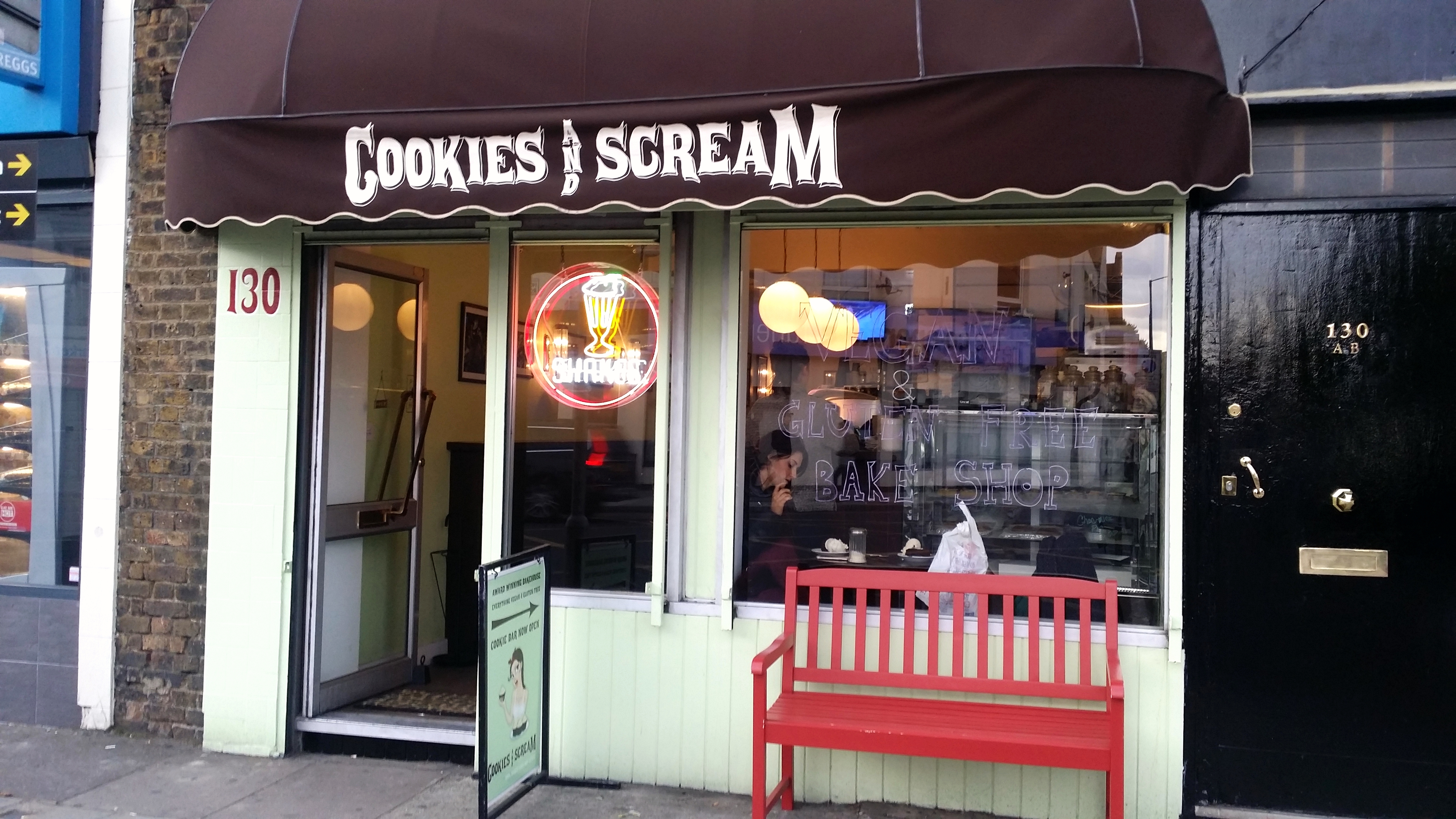 Cookies and Scream's shop front on Holloway Road - Cookies and Scream Holloway