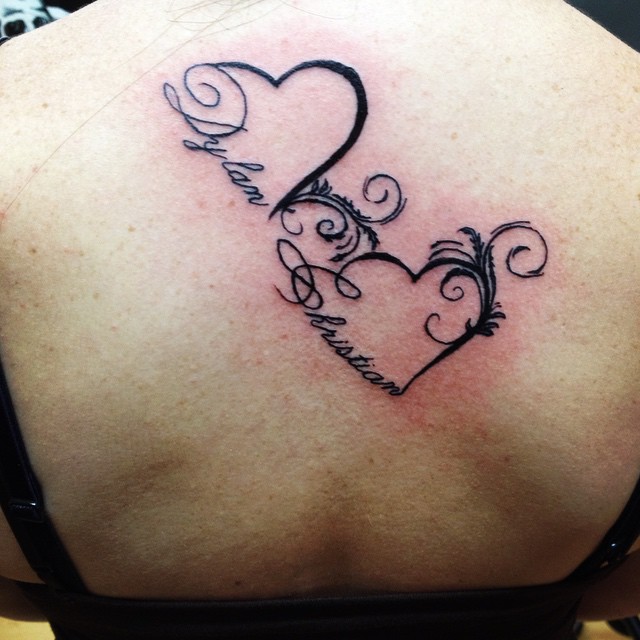 Children's names in hearts. #tattoo #tattoos #heart #lette… | Flickr