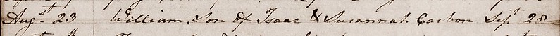 William C James C births Meldreth 1806