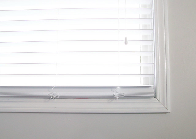 White Faux Wood Blinds