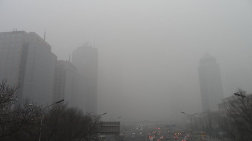 北京空氣汙染嚴重。圖片來源：螺钉