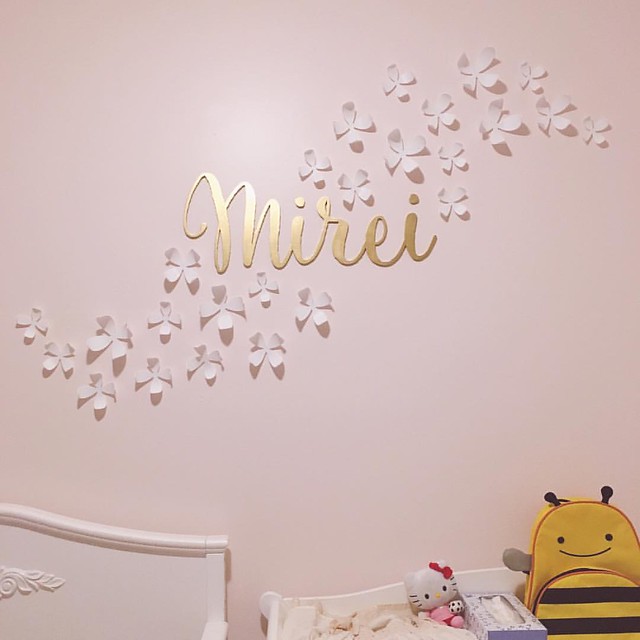 Mirei's wall decor completed! Special thanks to the Hubster who indulges all my crazy ideas.