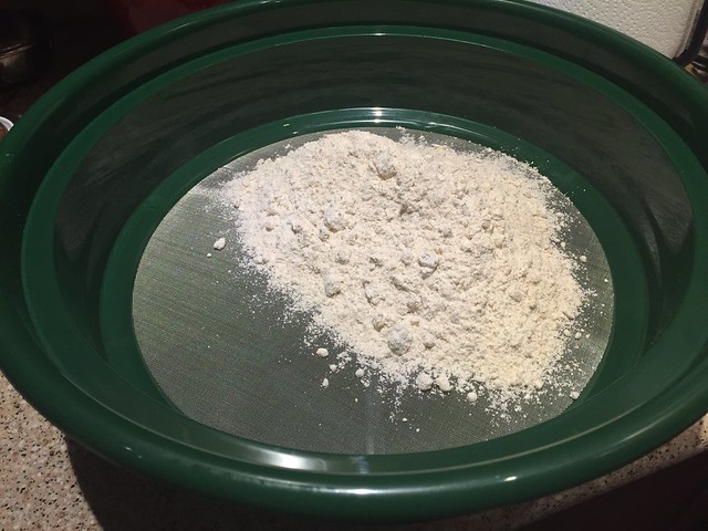 Sifting whole wheat flour