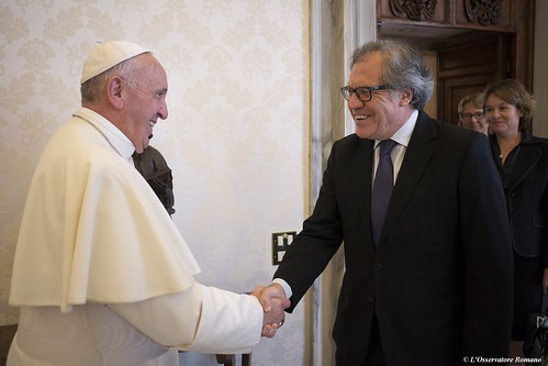 Secretary General Almagro was received by Pope Francis at the Vatican