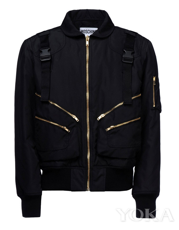 MOSCHINO autumn/winter 2015 ferrous metal Zip bomber jacket RMB 9,990