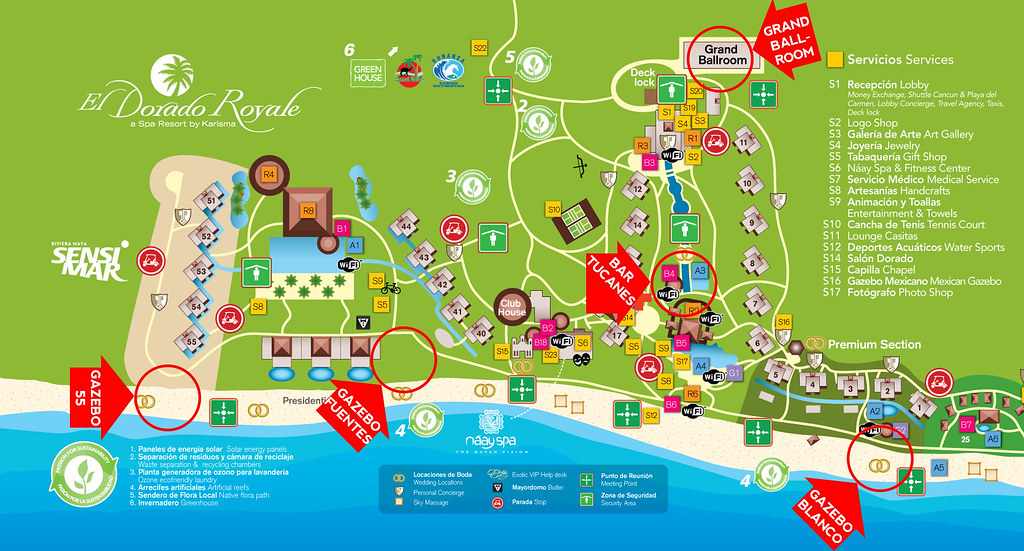 El Dorado Royale Full Size Map Of Resort