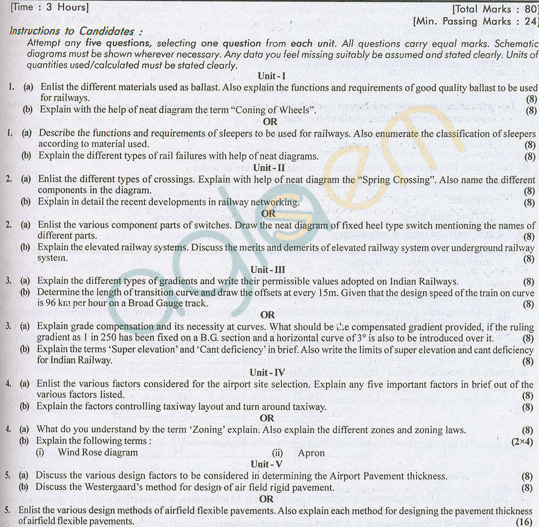 RTU: Question Papers 2014 – 7 Semester - CE - 7E4035
