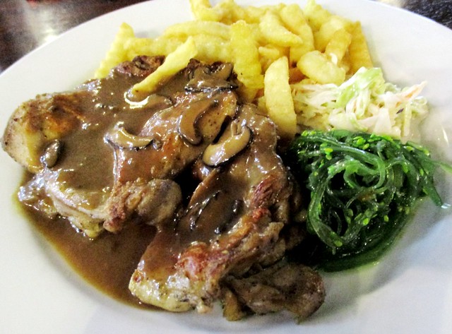 Eco Delite grilled chicken chop with mushroom sauce
