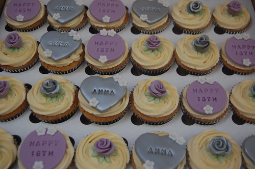 As pretty as they are elegant as they are delicious! The Silver and Lilac Birthday Cupcakes - from £2 each (minimum order 12)