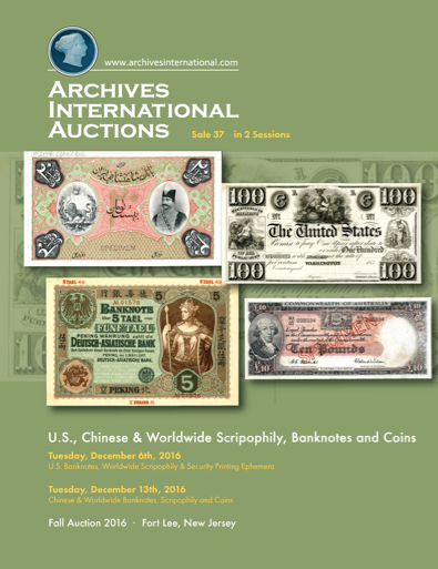 Archives International sale 37 cover