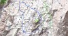 Carte du centre Cuscionu avec la boucle parcourue le 12/08/2015 depuis Bucchinera via les ruisseaux de Ghjavinghjolu et Frauletu et le sentier des Pâturages