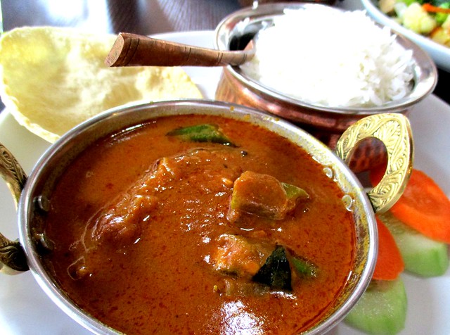 Cafe Ind fish curry with basmati rice