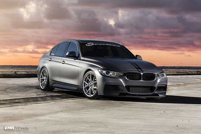 BMW F30 Matte Grey Wrap | Flow Formed V804 Hyper Silver 19″ – VMR Wheels