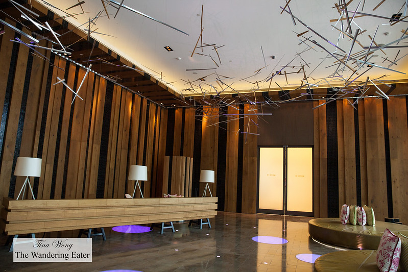 Ground floor public area at W Taipei with the design theme of "nature electrified"