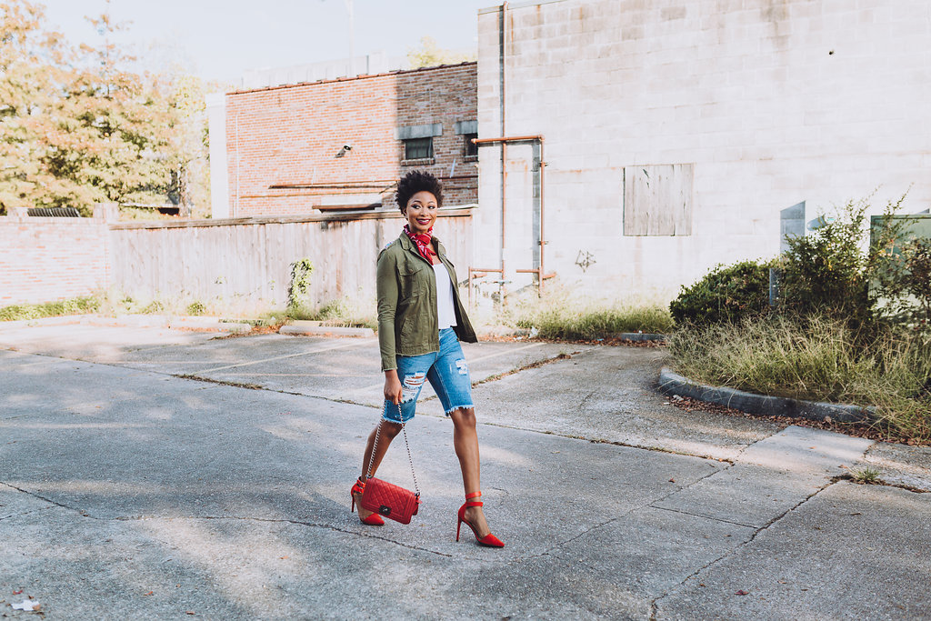 how to style a utility jacket, candace hampton