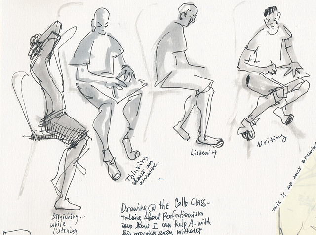 Sketchbook #100: Cello Practice