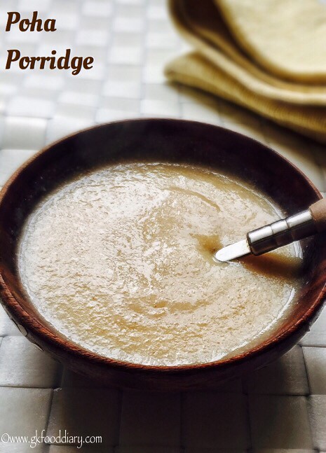Poha Porridge Recipe for Babies, Toddlers and Kids3